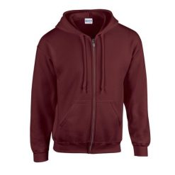 Bluza Z Kapturem Dla Dorosłych Unisex Heavy Blend Full Zip. Brązowe bluzy nierozpinane męskie GILDAN, m, bez wzorów, bez ramiączek, z kapturem. Za 121.99 zł.