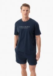 Piżama dwuczęściowa gładka U-REM. Piżamy męskie Volcano, l, bez wzorów, z bawełny, bez kołnierzyka, bez ramiączek. Za 99.99 zł.