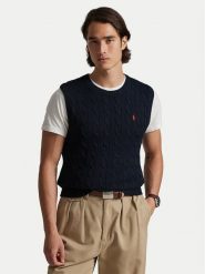 Polo Ralph Lauren Sweter 710979113002 Granatowy Regular Fit. Niebieskie kardigany męskie Polo Ralph Lauren, m, bez wzorów, z bawełny, bez ramiączek. Za 739.99 zł.