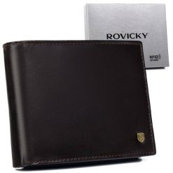 Portfel skórzany Rovicky [DH] N992-RVT. Portfele męskie ROVICKY, bez wzorów. Za 65.99 zł.
