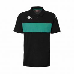 Polo Kappa Dianetti. Czarne koszulki polo męskie Kappa, m, bez wzorów, z bawełny, bez kołnierzyka, bez ramiączek. Za 193.00 zł.