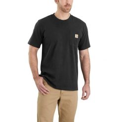 Koszulka sportowa męska T-shirt Carhartt Heavyweight Pocket K87. Czarne t-shirty sportowe męskie Carhartt, l, bez wzorów, sportowe, bez ramiączek. Za 106.00 zł.