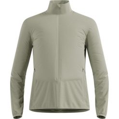Kurtka hybrydowa Odlo Jacket ESSENTIAL INSULATOR HYBRID. Szare kurtki męskie Odlo, bez wzorów, bez kaptura, do biegania. Za 589.99 zł.