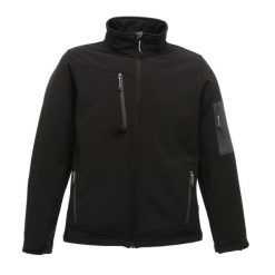 Męska 3warstwowa Kurtka Soft Shell Arcola. Czarne kurtki męskie Regatta, m, bez wzorów, sportowe, bez ramiączek, bez kaptura. Za 284.99 zł.