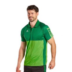 Polo Erima Six Wings. Zielone koszulki polo męskie Erima, m, bez wzorów, z materiału, klasyczne, bez kołnierzyka, bez ramiączek. Za 178.50 zł.