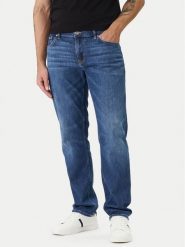 Guess Jeansy M6GAN2 D0755 Niebieski Slim Fit. Niebieskie jeansy męskie Guess, z aplikacjami, z bawełny. Za 524.99 zł.