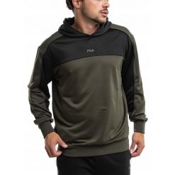 Bluza Męska Z Kapturem Fila Luźna Sportowa Dresowa Treningowa Hoodie r. XL. Zielone bluzy z kapturem męskie Fila, m, bez wzorów, z dresówki, z kapturem. Za 218.00 zł.
