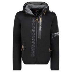 Bluza męska Geographical Norway FREESTYLE DB BLACK MEN 054, czarna. Brązowe bluzy z polaru męskie Geographical Norway, m, bez wzorów, z polaru, sportowe, bez ramiączek. Za 169.00 zł.