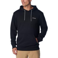 Bluza dresowa sportowa męska Marble Canyon French Terry Hoodie. Czarne bluzy nierozpinane męskie Columbia, l, bez wzorów, z bawełny, sportowe, bez ramiączek, bez kaptura. Za 379.99 zł.