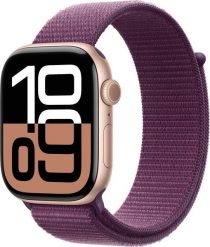 Smartwatch Apple Watch 10 GPS + Cellular 46mm Rose Gold Alu Sport Loop Fioletowy (MWY83QF/A). Czerwone zegarki smartwatch Apple. Za 4,500.87 zł.