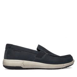 Półbuty Josef Seibel. Niebieskie codzienne półbuty męskie Josef Seibel, bez wzorów, bez obcasa, bez zapięcia. Za 449.99 zł.