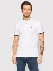 Jack & Jones Polo Paulos 12199711 Biały Regular Fit. Białe koszulki polo męskie Jack & Jones, m, bez wzorów, z bawełny, bez kołnierzyka, bez ramiączek. Za 129.99 zł.
