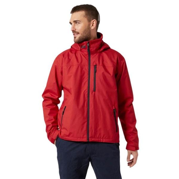 Kurtka żeglarska męska Helly Hansen CREW HOODED. Czerwone kurtki męskie Helly Hansen, m, bez wzorów, z syntetyku, sportowe, bez ramiączek, bez kaptura. W wyprzedaży za 591.55 zł.