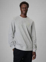 4F Longsleeve regular gładki męski - szary M. Szare koszulki męskie z długim rękawem 4f, m, bez wzorów, z materiału, bez kołnierzyka, bez ramiączek. Za 129.99 zł.