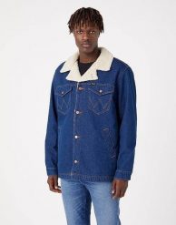 WRANGLER WRANGE SHERPA JACKET MĘSKA KURTKA JEANSOWA RETRO BLUE W445AR071 112324494. Niebieskie kurtki męskie Wrangler, l, bez wzorów, z bawełny, klasyczne, bez ramiączek, bez kaptura. W wyprzedaży za 229.99 zł.