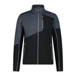 Bluza rozpinana CMP. Czarne bluzy rozpinane męskie CMP, m, bez wzorów, z materiału, sportowe, bez ramiączek, bez kaptura. Za 422.00 zł.