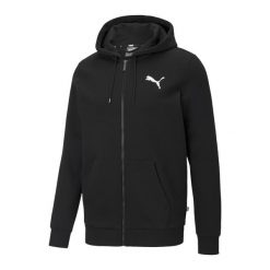 Bluza z kapturem zapinana na zamek błyskawiczny Puma Essentail Logo. Białe bluzy rozpinane męskie Puma, xl, bez wzorów, z polaru, z kapturem. Za 159.00 zł.