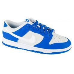 Trampki Męskie Skóra Niskie Dunk. Białe trampki męskie Nike, bez wzorów, ze skóry, bez zapięcia. Za 638.99 zł.