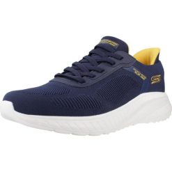 Buty SKECHERS BOB SQUAD CHAOS SOLID STEP Niebieski. Niebieskie buty trekkingowe męskie Skechers, bez wzorów, z tkaniny, bez zapięcia, trekkingowe, skechers sport. Za 319.99 zł.