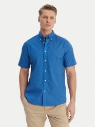 Tommy Hilfiger Koszula Flex MW0MW42630 Niebieski Regular Fit. Niebieskie koszule męskie Tommy Hilfiger, m, bez wzorów, z bawełny, bez kołnierzyka, bez ramiączek. Za 289.99 zł.