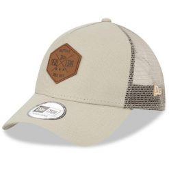 Czapka New Era A Frame Trucker. Brązowe czapki męskie New Era, bez wzorów, sportowe. Za 196.50 zł.