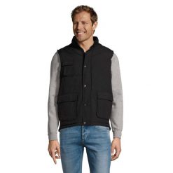 Kurtka Unisex Dla Dorosłych Wells Ripstop. Czarne kurtki męskie SOL'S, m, bez wzorów, bez ramiączek, bez kaptura. Za 356.99 zł.