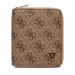 Portfel Guess. Brązowe portfele męskie Guess, z aplikacjami. Za 329.99 zł.