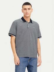 Jack & Jones Polo Blualves 12274681 Granatowy Regular Fit. Niebieskie koszulki polo męskie Jack & Jones, m, bez wzorów, z bawełny, bez kołnierzyka, bez ramiączek. Za 99.99 zł.