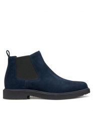 Geox Sztyblety U Massimiano U46H9B 00022 C4064 Granatowy. Niebieskie sztyblety męskie Geox, ze skóry, bez obcasa, bez zapięcia. Za 399.99 zł.