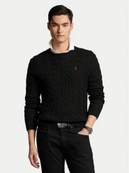 Polo Ralph Lauren Sweter Roving 710775885012 Czarny Regular Fit. Czarne kardigany męskie Polo Ralph Lauren, m, bez wzorów, z bawełny, bez ramiączek. Za 689.99 zł.