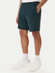 Calvin Klein Szorty sportowe Nano Logo LV04LF244G Zielony Regular Fit. Zielone szorty sportowe męskie Calvin Klein, bez wzorów, z bawełny, sportowe. Za 329.99 zł.