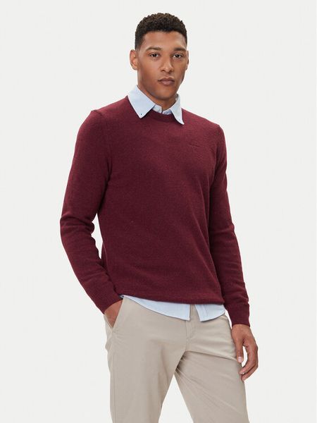 Barbour Sweter Essential Tisbury MKN0844RE56 Bordowy Regular Fit. Czerwone kardigany męskie Barbour, l, bez wzorów, z wełny, bez ramiączek. Za 369.99 zł.