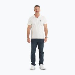 Koszulka polo męska Pitbull Polo Jersey Small Logo. Białe koszulki polo męskie PITBULL, m, bez wzorów, z jersey, bez kołnierzyka, bez ramiączek. Za 95.99 zł.