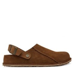Sandały Birkenstock. Brązowe sandały męskie Birkenstock, bez zapięcia. Za 679.99 zł.