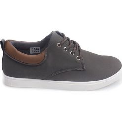 Szare Trampki Męskie Casual 655 Szary. Szare trampki męskie ButyModne, bez wzorów, biznesowe, bez zapięcia. Za 68.00 zł.