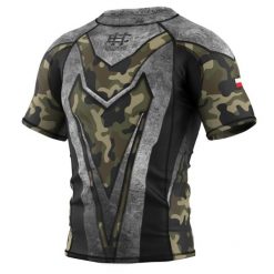 Koszulka Męska Rashguard MMA na Siłownię EXTREME HOBBY MILITARY. Brązowe bielizna termoaktywna męska EXTREME HOBBY, m, bez wzorów, z bawełny, bez ramiączek, do biegania. Za 189.00 zł.