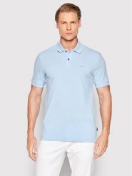 Boss Polo Pallas 50468362 Błękitny Regular Fit. Niebieskie koszulki polo męskie Boss, m, bez wzorów, z bawełny, bez kołnierzyka, bez ramiączek. Za 249.99 zł.
