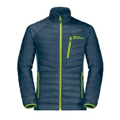 Kurtka puchowa męska Jack Wolfskin Routeburn Pro Ins. Niebieskie kurtki męskie Jack Wolfskin, m, bez wzorów, z puchu, sportowe, bez ramiączek, bez kaptura. Za 319.99 zł.