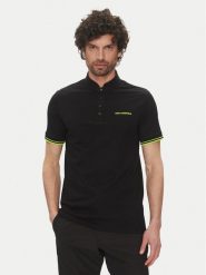 KARL LAGERFELD Polo 745022 552232 Czarny Regular Fit. Czarne koszulki polo męskie KARL LAGERFELD, l, bez wzorów, z bawełny, bez kołnierzyka, bez ramiączek. Za 299.99 zł.