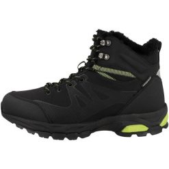Buty zimowe Hi Tec BLACK LIME JACKDAW WP INSULATED WODOODPORNE OCIEPLANE. Czarne buty zimowe męskie Hi-tec, na zimę, bez wzorów, sportowe, bez obcasa, bez zapięcia. W wyprzedaży za 349.00 zł.