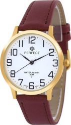 Zegarek Perfect Męski zegarek naręczny klasyczny na skórzanym brązowym pasku Perfect 228. Brązowe zegarki męskie Perfect. Za 51.99 zł.