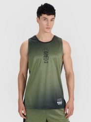 4F Tank top do koszykówki oversize szybkoschnący męski - multikolor L. T-shirty sportowe męskie 4f, l, w ażurowe wzory, z dzianiny, klasyczne, bez ramiączek. W wyprzedaży za 79.99 zł.