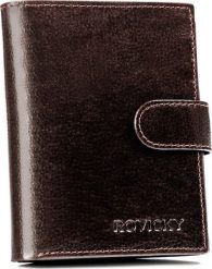 Rovicky Duży portfel męski ze skóry naturalnej w orientacji pionowej - Rovicky NoSize. Portfele męskie ROVICKY, bez wzorów, ze skóry. Za 110.88 zł.