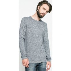 Tom Tailor Denim - Sweter. Szare swetry męskie Tom Tailor Denim, z bawełny, z okrągłym kołnierzem, z krótkim rękawem. W wyprzedaży za 79.90 zł.