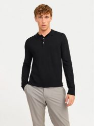 Jack & Jones Polo William 12259650 Czarny Regular Fit. Czarne koszulki polo męskie Jack & Jones, m, bez wzorów, z wiskozy, bez kołnierzyka, bez ramiączek. Za 109.99 zł.