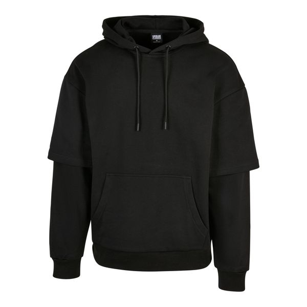 Bluza z podwójnym rękawem Urban Classics. Czarne bluzy nierozpinane męskie Urban Classics, m, bez wzorów, bez ramiączek, bez kaptura. Za 275.00 zł.