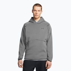 Bluza Under Armour Unstoppable Fleece Jgr. Szare bluzy nierozpinane męskie Under Armour, bez wzorów, sportowe, bez ramiączek, bez kaptura. Za 269.99 zł.