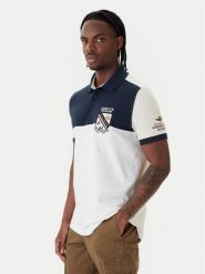 Aeronautica Militare Polo 261PO1915UP00191 Biały Regular Fit. Białe koszulki polo męskie Aeronautica Militare, m, bez wzorów, z bawełny, bez kołnierzyka, bez ramiączek. Za 399.99 zł.