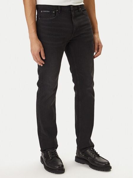 Calvin Klein Jeansy LV04RF938G Czarny Straight Fit. Czarne jeansy męskie Calvin Klein, bez wzorów, z bawełny. Za 409.99 zł.