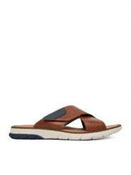 Rieker Klapki CEO-25283-22 Brązowy. Brązowe klapki i japonki męskie Rieker, bez wzorów, z materiału. Za 299.99 zł.